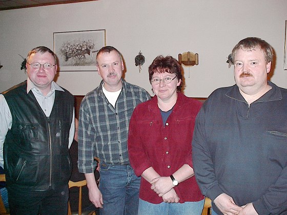 vlnr: K - J�rgen Herwig, 1V - Ralf Manshausen, S - Annette Rubbert, 2V - Axel Sievert